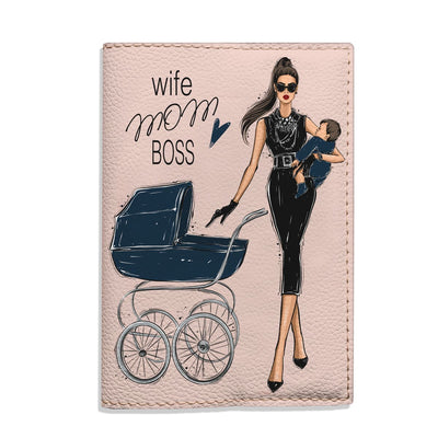 Обкладинка на паспорт Wife. Mom. Boss (boy) - Gisolo