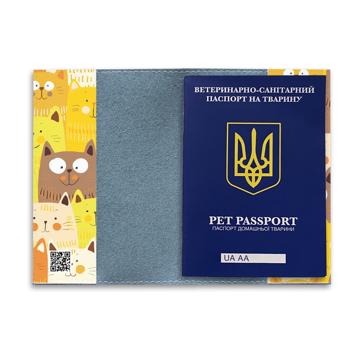Обкладинка на ветеринарний паспорт - котики - Gisolo