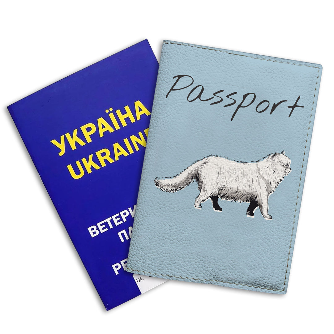 Обкладинка на міжнародний ветпаспорт із породами котів