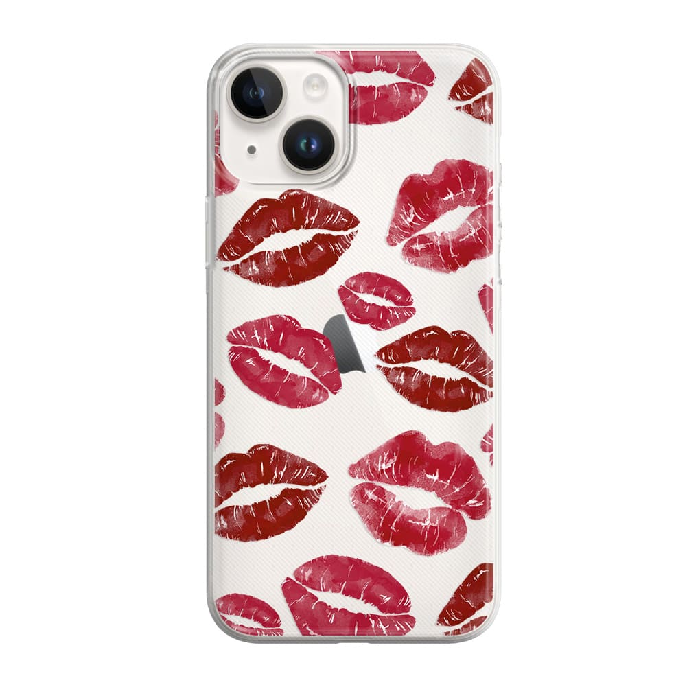 Red Lipstick Kisses - Дизайнерський чохол на телефон - Gisolo