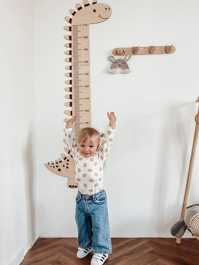 Ростомір для дітей з дерева на стіну - Динозавр - Gisolo