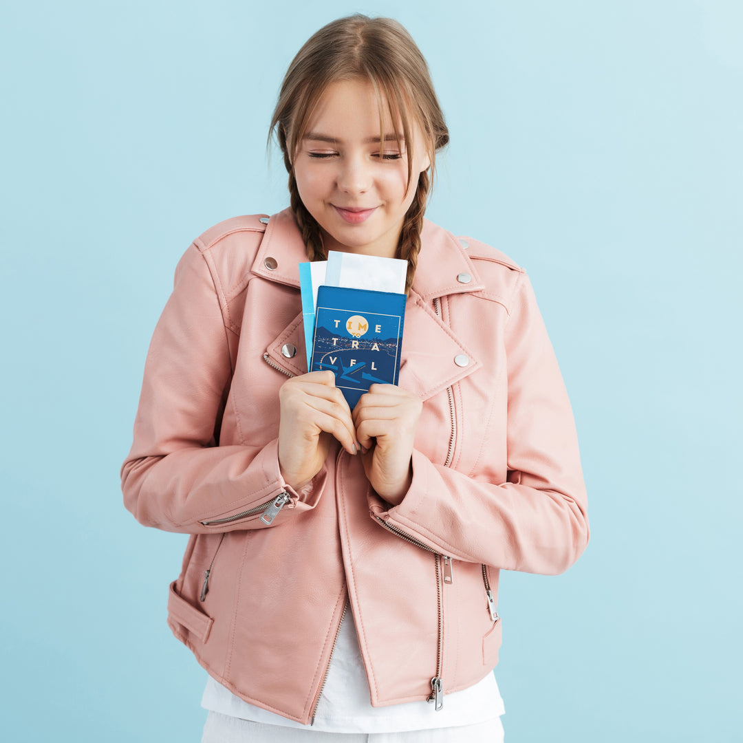 Обкладинка на паспорт Time to travel