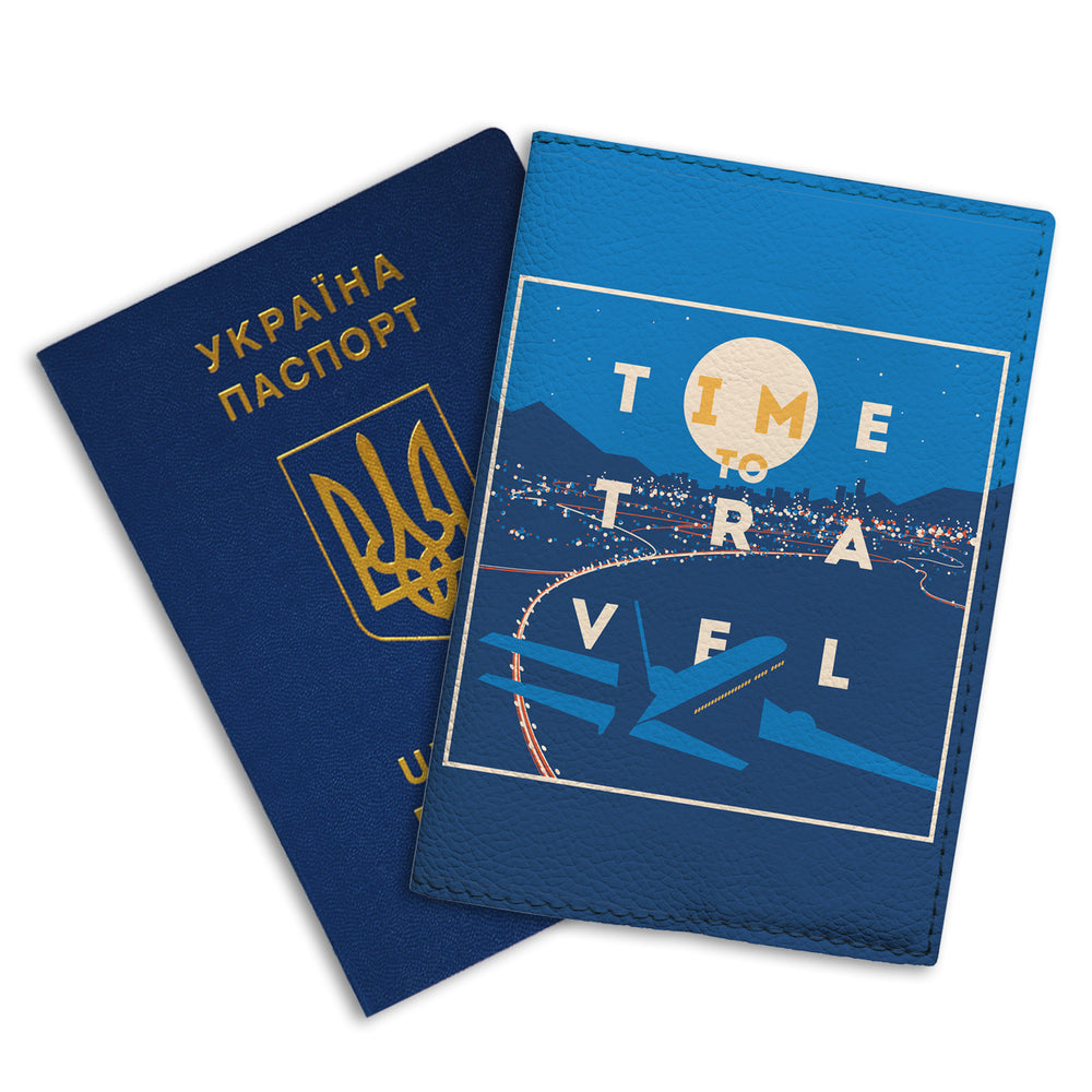 Обкладинка на паспорт Time to travel